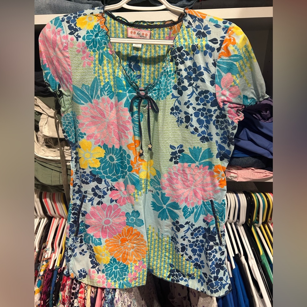 Cute Koi Scrub top